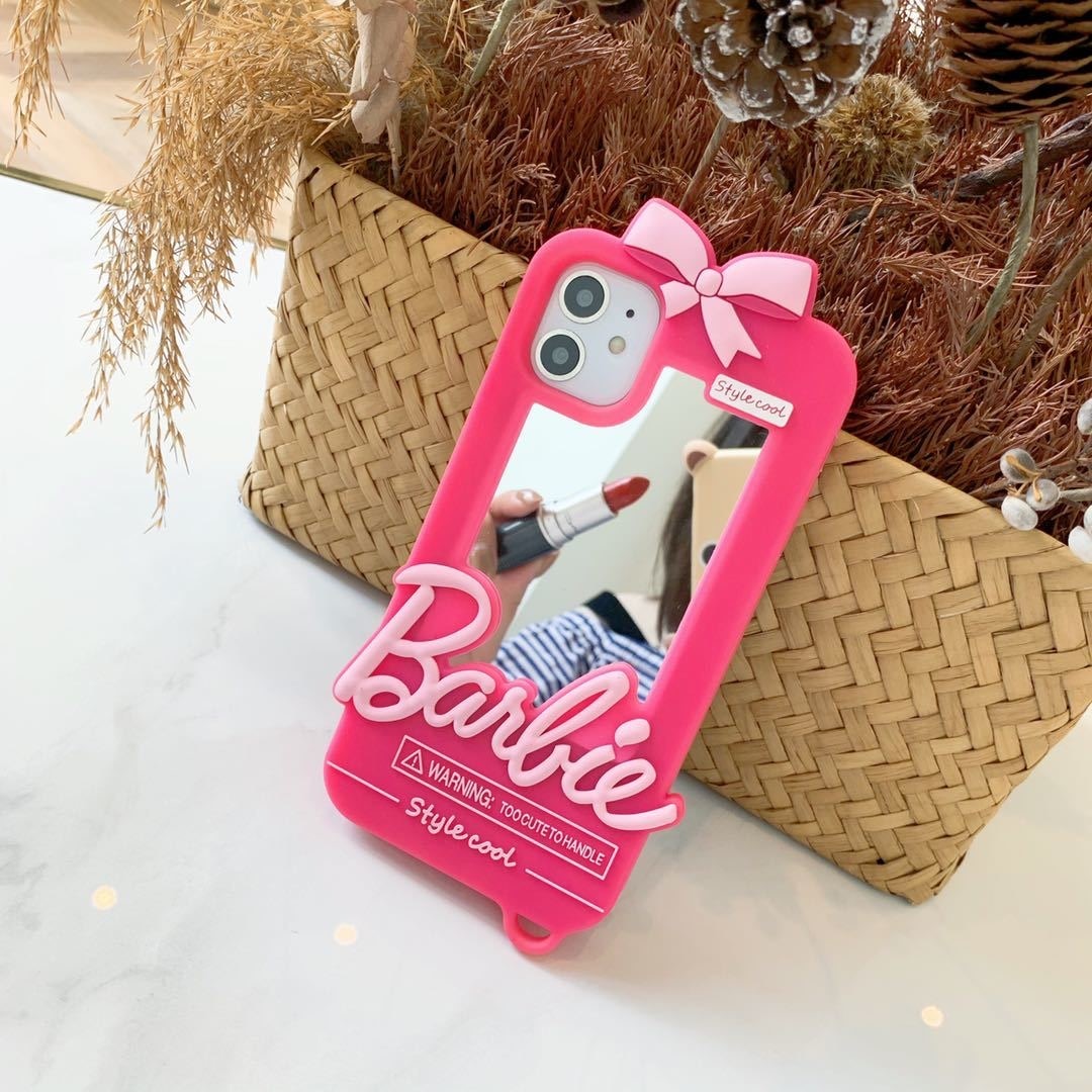 Capinha Iphone Barbie Girl com Espelho + Brinde