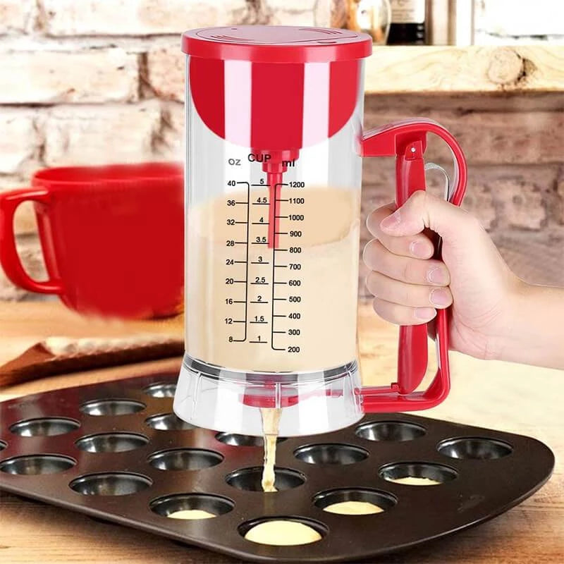 Panqueca Fácil Dispenser Misturador de Massas Waffles Panquecas Eletrico 1200ml