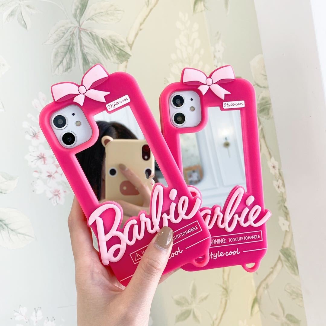 Capinha Iphone Barbie Girl com Espelho + Brinde